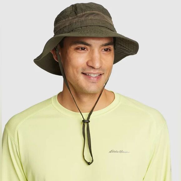 Eddie Bauer S/M Cement Exploration UPF50+ Vented Packable Breathable Boonie Hat - Picture 4 of 11